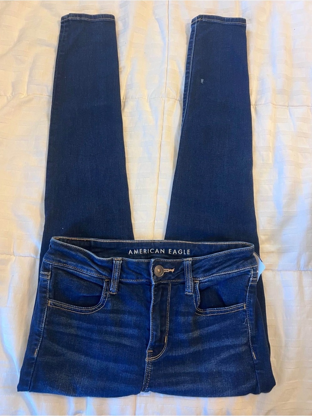 Size 8 long- American Eagle jeggings - blue
